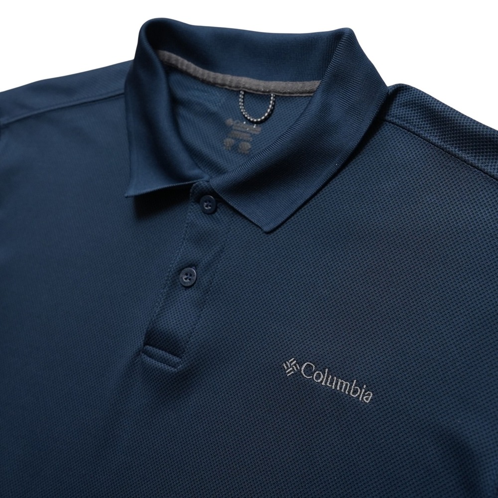 Columbia Polo Shirt Mens 2XL Navy Omni Shade UPF‎ Golf Performance Short Sleeve